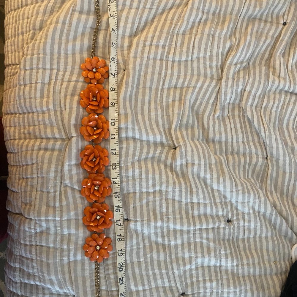 Orange Flower Necklace